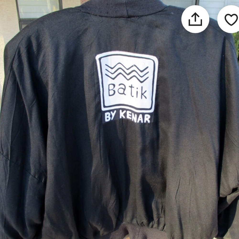 Vintage Y2k Patchwork Rayon Reversible Jacket Batik by Kenar - Picture 3 of 7